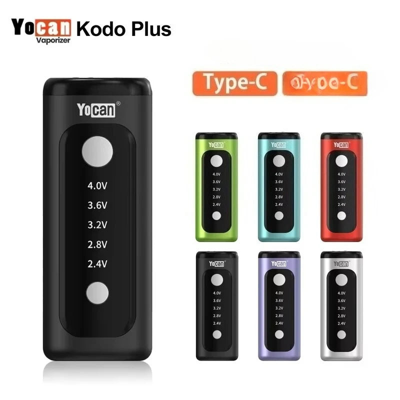 12 pz Originale Yocan Kodo Plus Box Mod 900 mah Preriscaldamento Penna Vape a Tensione Variabile Portatile 510 Batteria per Cartucce Vaper Carrelli
