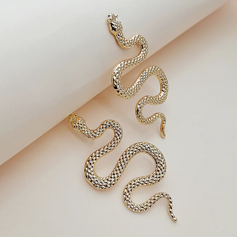 Orecchini a forma di serpente di Halloween sexy ed esagerati d'avanguardia per le donne Gioielli rock per ragazza di tendenza personalizzata gotica di moda