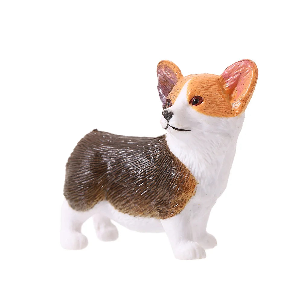 Accessori per giocattoli per cani da cruscotto per auto Decora squisiti mini ornamenti per bambole in resina Corgi Interni auto Decorazioni regalo per cuccioli carini