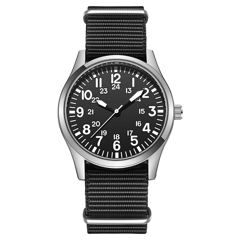 Field Watch with Steel Band Easy Reading Japan Movement