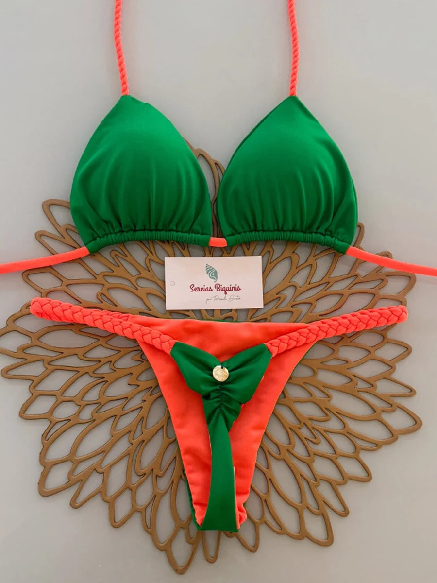 Micro Bikini 2026 Push Up Donna Costumi da Bagno Sexy Brasiliani Set Bikini Perizoma Stampa Biquini Abbigliamento Mare Estivo