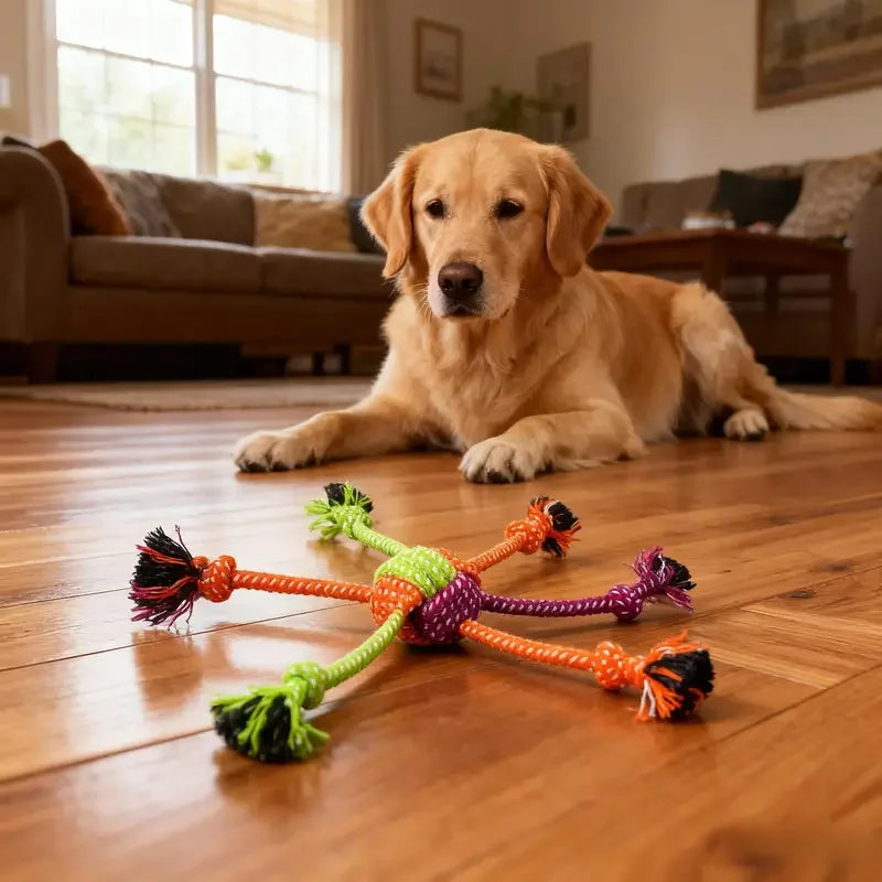 Durevole corda per cani giocattolo pulizia dei denti animale domestico interattivo da masticare giocattolo per cani addestramento all'aperto cucciolo osso nodo corda prodotti per animali domestici