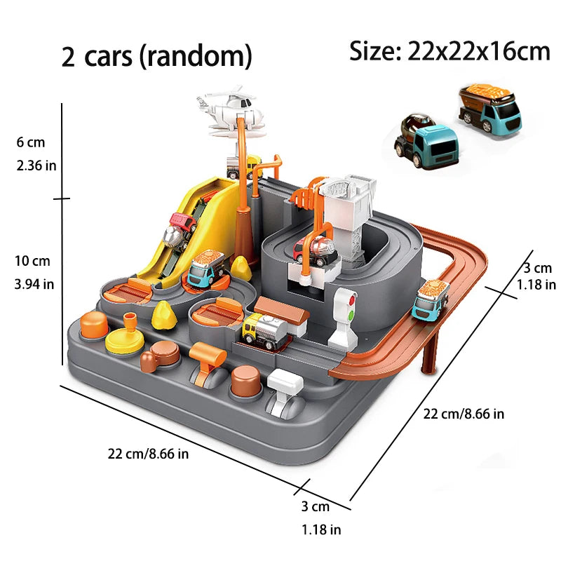 Modello di auto ferroviaria da corsa Giocattoli educativi Pista per bambini Gioco di avventura Cervello Meccanico Interattivo Treno Animali Giocattolo razzo spaziale