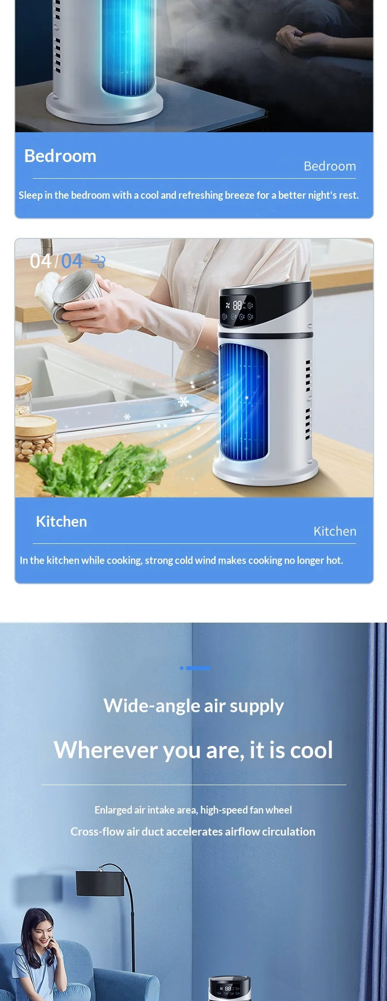Mini condizionatore d'aria portatile, ventilatore rinfrescante ad acqua, climatizzatore per ufficio, condizionatore d'aria mobile