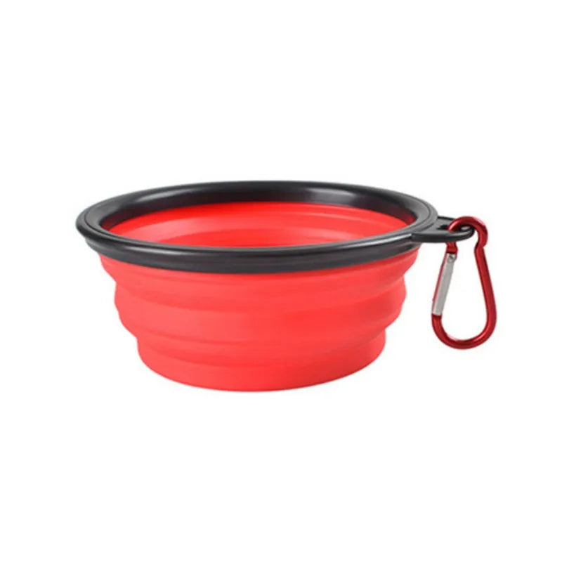 Ciotola portatile per alimenti per animali domestici Ciotola durevole in TPR Cibo per cani e gatti Ciotola pieghevole in silicone per animali domestici Ciotola portatile per alimenti per acqua all'aperto da viaggio