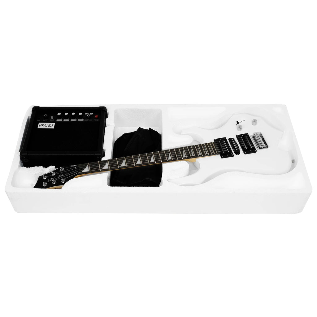 HK.LADE R-260 Chitarra elettrica a 6 corde 24 tasti Chitarra elettrica con corpo in acero Guitarra con borsa Amp Parti e accessori per chitarra