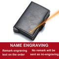 Nome inciso Portafoglio pop-up mini in fibra di carbonio Regalo personalizzato Carta Rfid Portafogli da uomo di alta qualità 12 porta carte Piccolo sacchetto di soldi