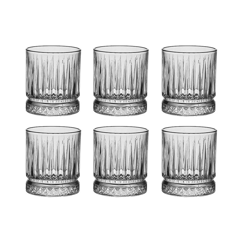Set da 6 bicchieri da vino di lusso, bicchieri di vetro trasparenti, bicchieri da cocktail squisiti, bicchieri da whisky in stile europeo, bicchieri da birra Brandy