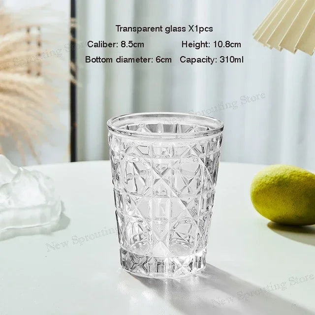 Bicchieri da whisky creativi scozzesi colorati in stile europeo, boccali di birra, bicchiere intagliato a mano, tazza d'acqua, tazza di vino, geometrico