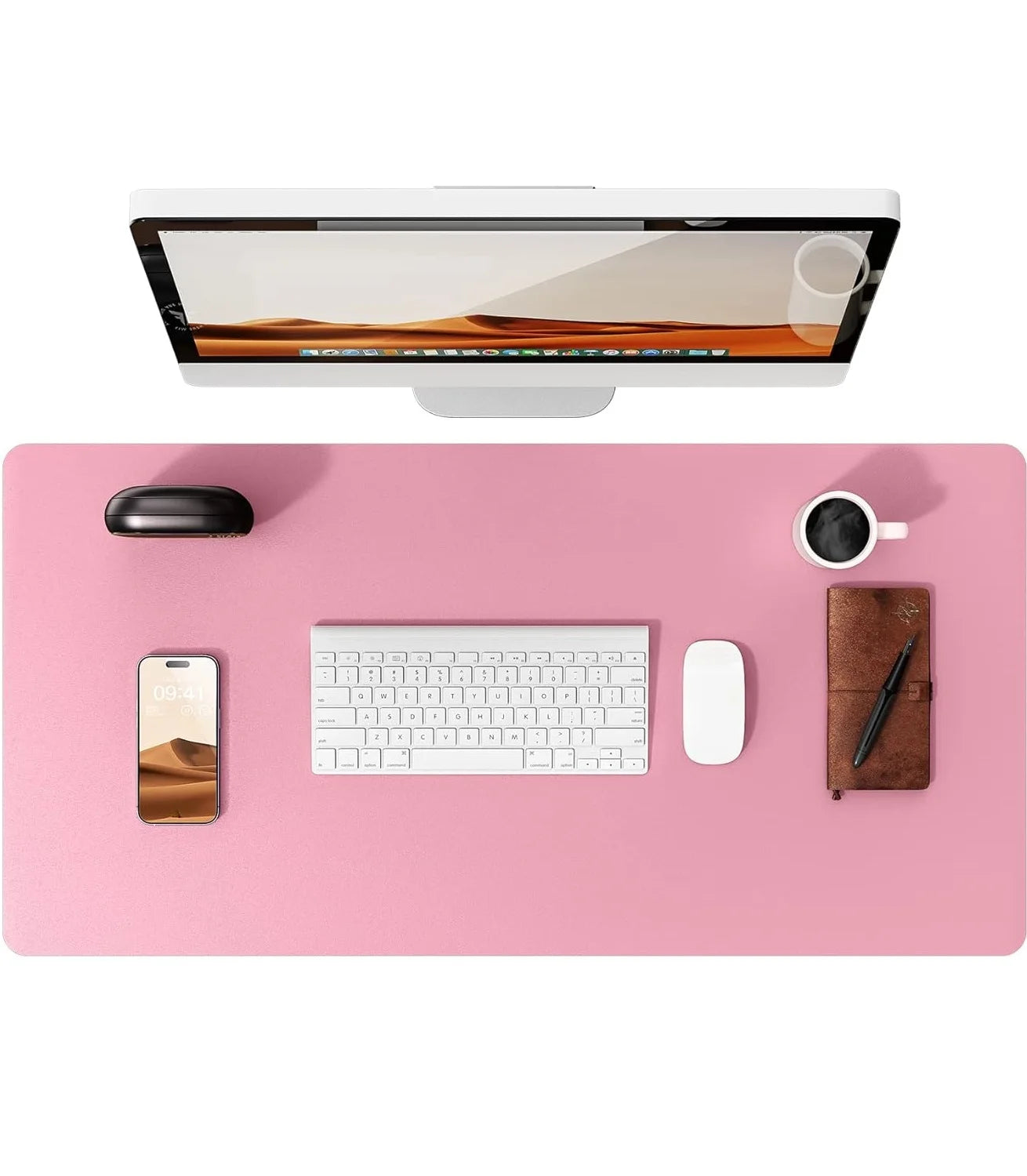 Tappetino Per Mouse Grande In Pelle PU Antiscivolo Per Scrivania E Laptop