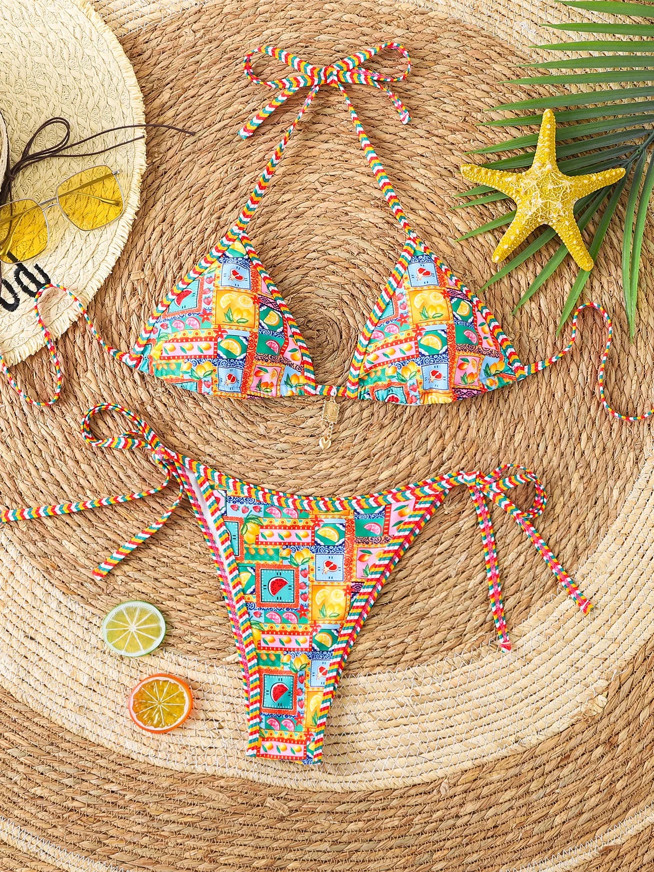 Nuovo Set Bikini Triangolo 2026 - Costume da Bagno Push-Up con Stampa Floreale e Slip Brasiliano