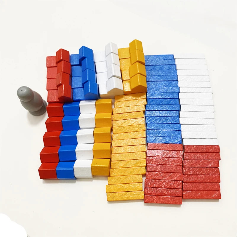 97 pezzi/set Way/House/City/Pezzi da gioco in legno Pezzi degli scacchi colorati per accessori per giochi da tavolo