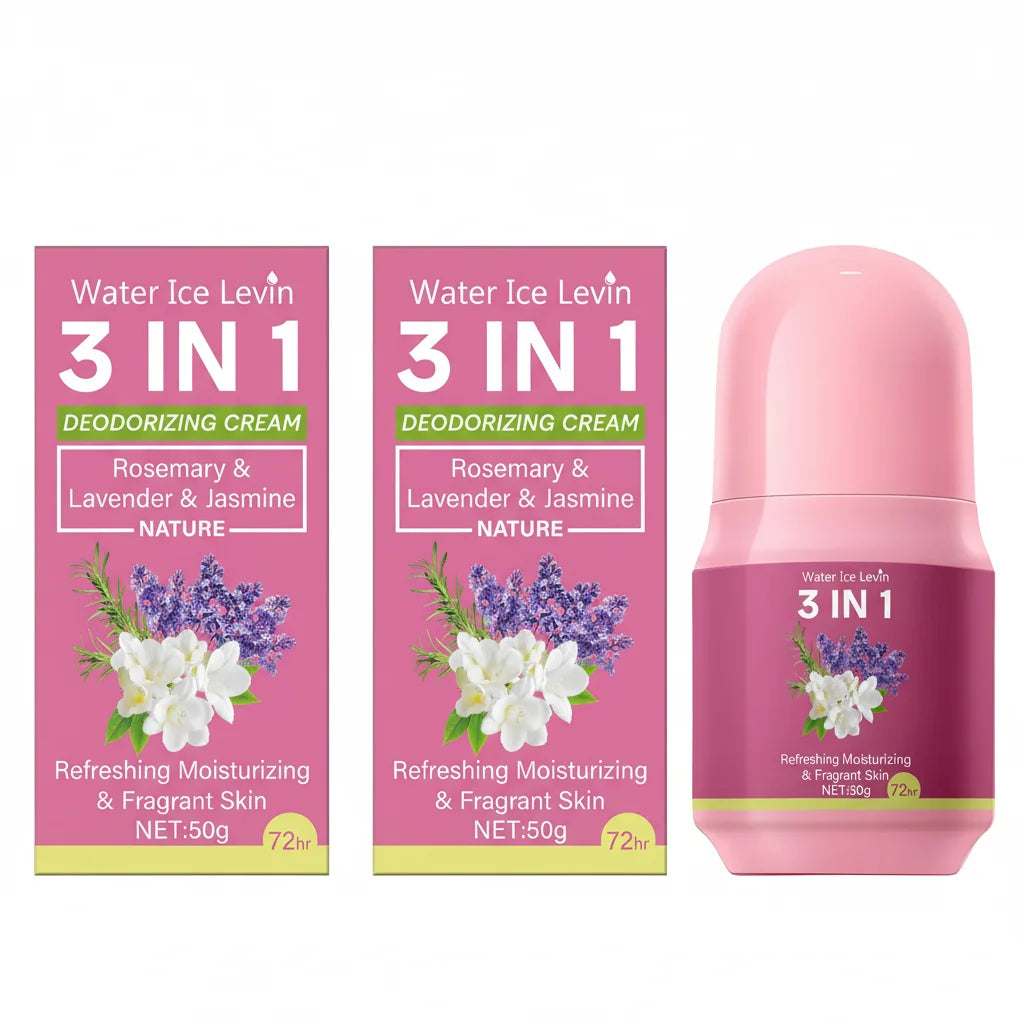 3-in-1 Deodorizing Cream. 72hr Odor Control. Refreshing Moisturizing Fragrant Skin. Summer Essential Stick. 50g Net.