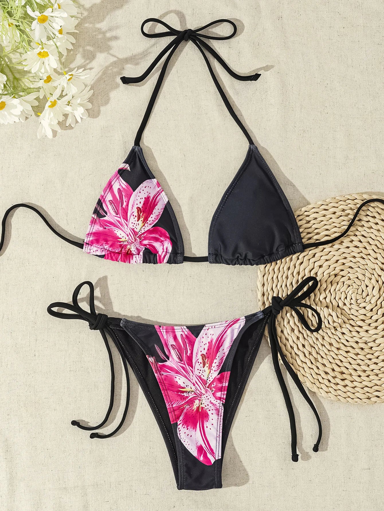Nuovo Set Bikini Triangolo 2026 - Costume da Bagno Push-Up con Stampa Floreale e Slip Brasiliano