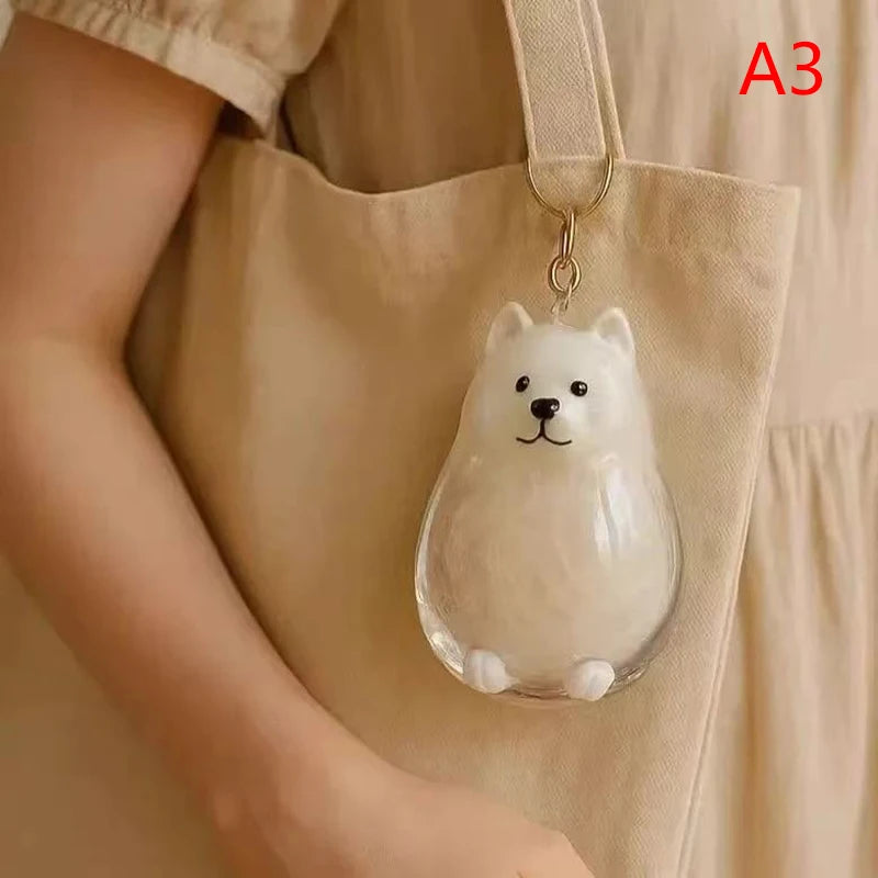 Portaoggetti per peli di cane Portachiavi con ciondolo carino Ciondolo per borsa Coppia Portachiavi per auto Collezione di souvenir di gioielli Accessori per la decorazione del regalo
