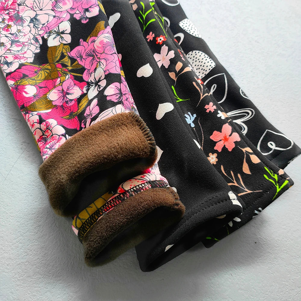 Pantaloni da ragazza primavera autunno inverno neonate leggings in pile sottile dolce pantaloni slim floreali mimetici retrò abbigliamento per bambini