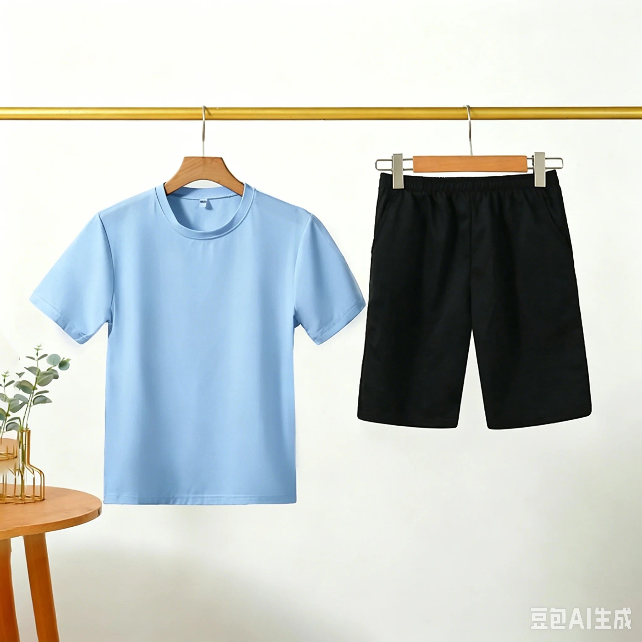 Set Estivo di Marca: T-shirt Bianca + Pantaloncini, Nuovo Abbigliamento per Bambini 3-12 Anni, Completo Sportivo Casual a Maniche Corte