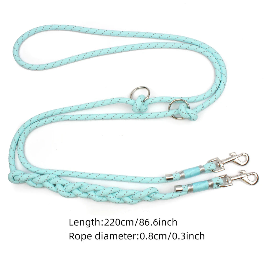 Pet Dog Leashes Adjustable Free Hands Rope Outdoor Reflective Nylon Walking Dog Running Travels For Small And Medium Dog Fashion