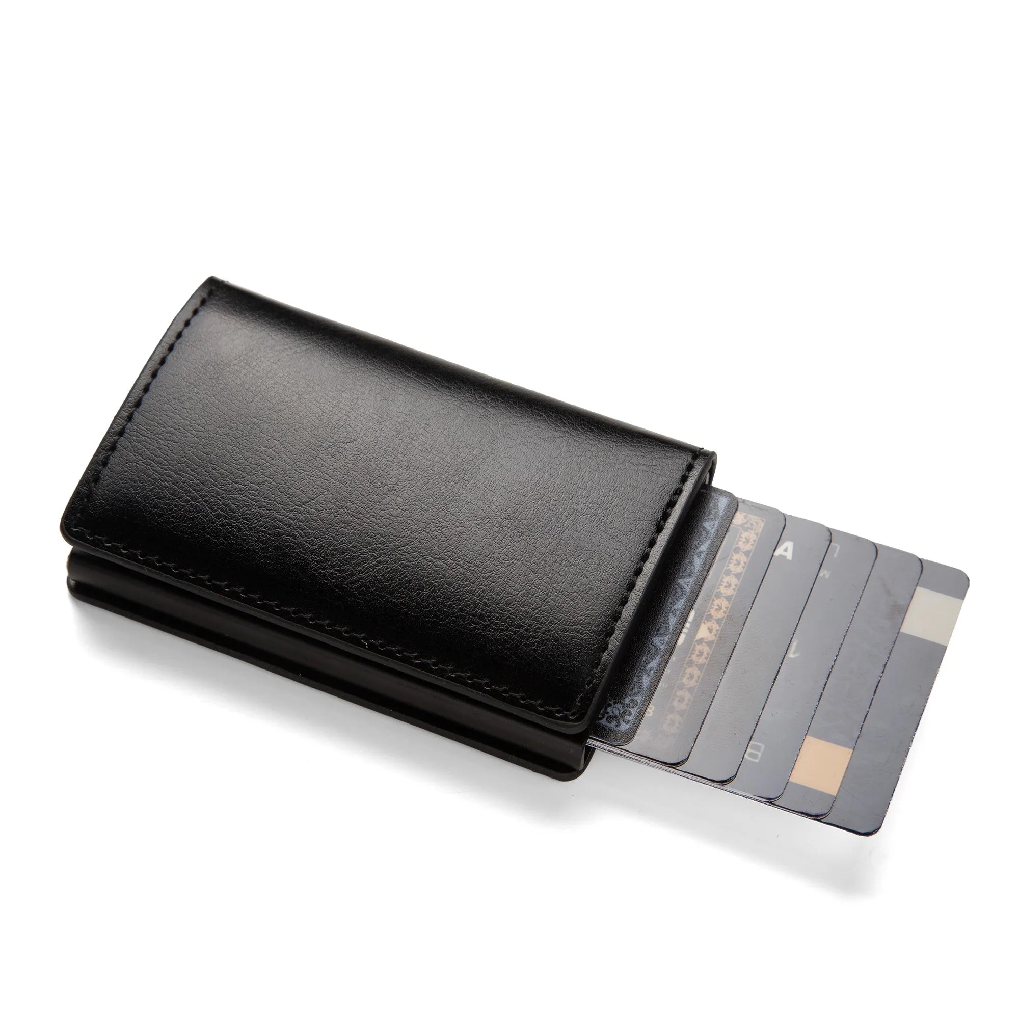 Porta carte di credito RFID antifurto tasca portafoglio minimalista porta carte sottile porta carte in pelle pu per uomo e donna