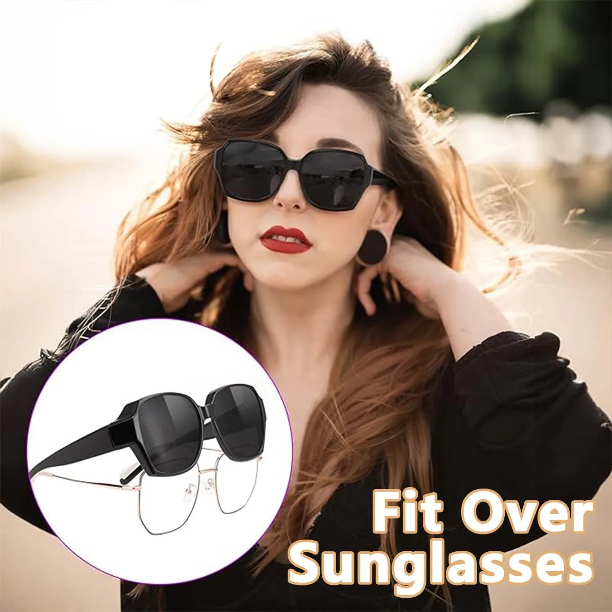 1/2/3PC Sunglasses Fit Over Glasses Polarized for Men Women, Wrap-Around Glasses UV400 Protection for Driving and Outdoor T01