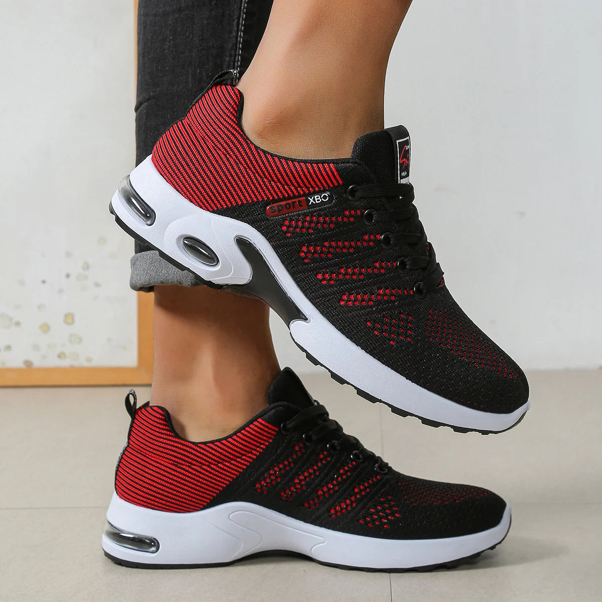 Scarpe sportive casual da uomo, scarpe sportive versatili con lacci in rete traspirante