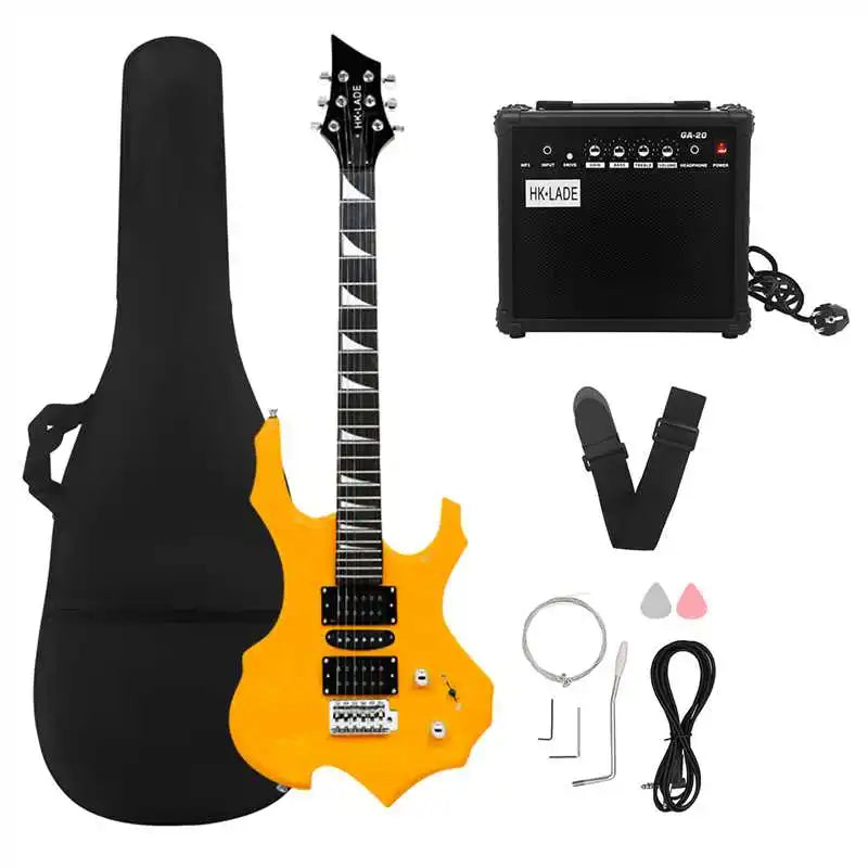 HK.LADE R-260 Chitarra elettrica a 6 corde 24 tasti Chitarra elettrica con corpo in acero Guitarra con borsa Amp Parti e accessori per chitarra