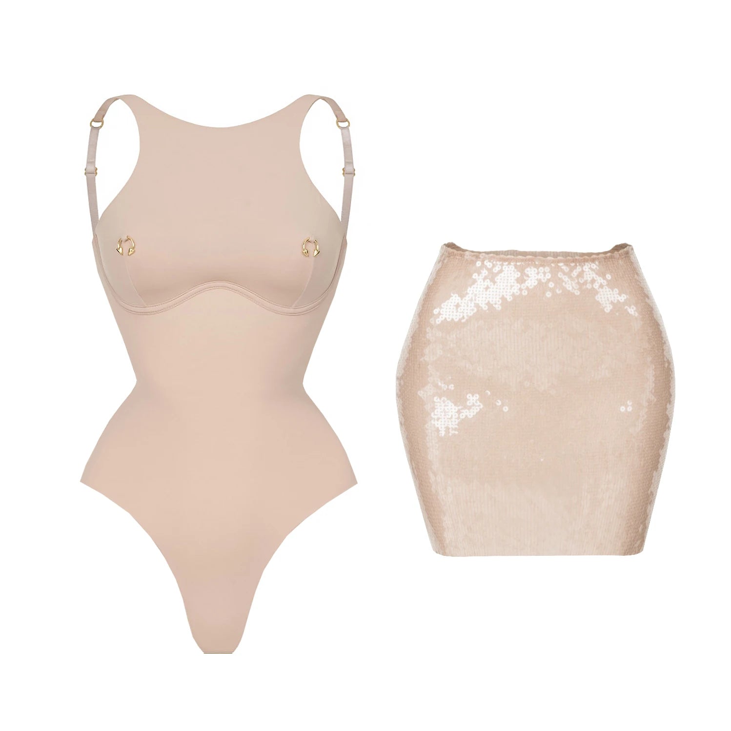2026 2 Pezzi Costume da Bagno Intero Sexy da Donna, Monokini a Vita Alta Push-Up, Tinta Unita, Abbigliamento da Spiaggia