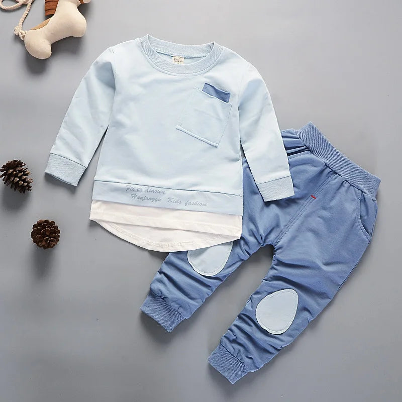 Nuova Primavera Autunno Neonata Vestiti Vestito Infantile Abiti Per Bambini T-Shirt Pantaloni 2 Pz/set Bambino Casual Costume Per Bambini Tute