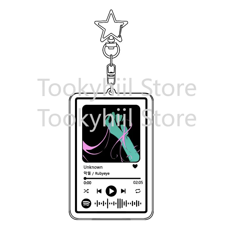 Popolare 26 brani Alien Stage Music Portachiavi Colonna sonora originale LUKA Accessorio per donna Ciondolo per borsa Playlist Codice Keying Fans Regalo
