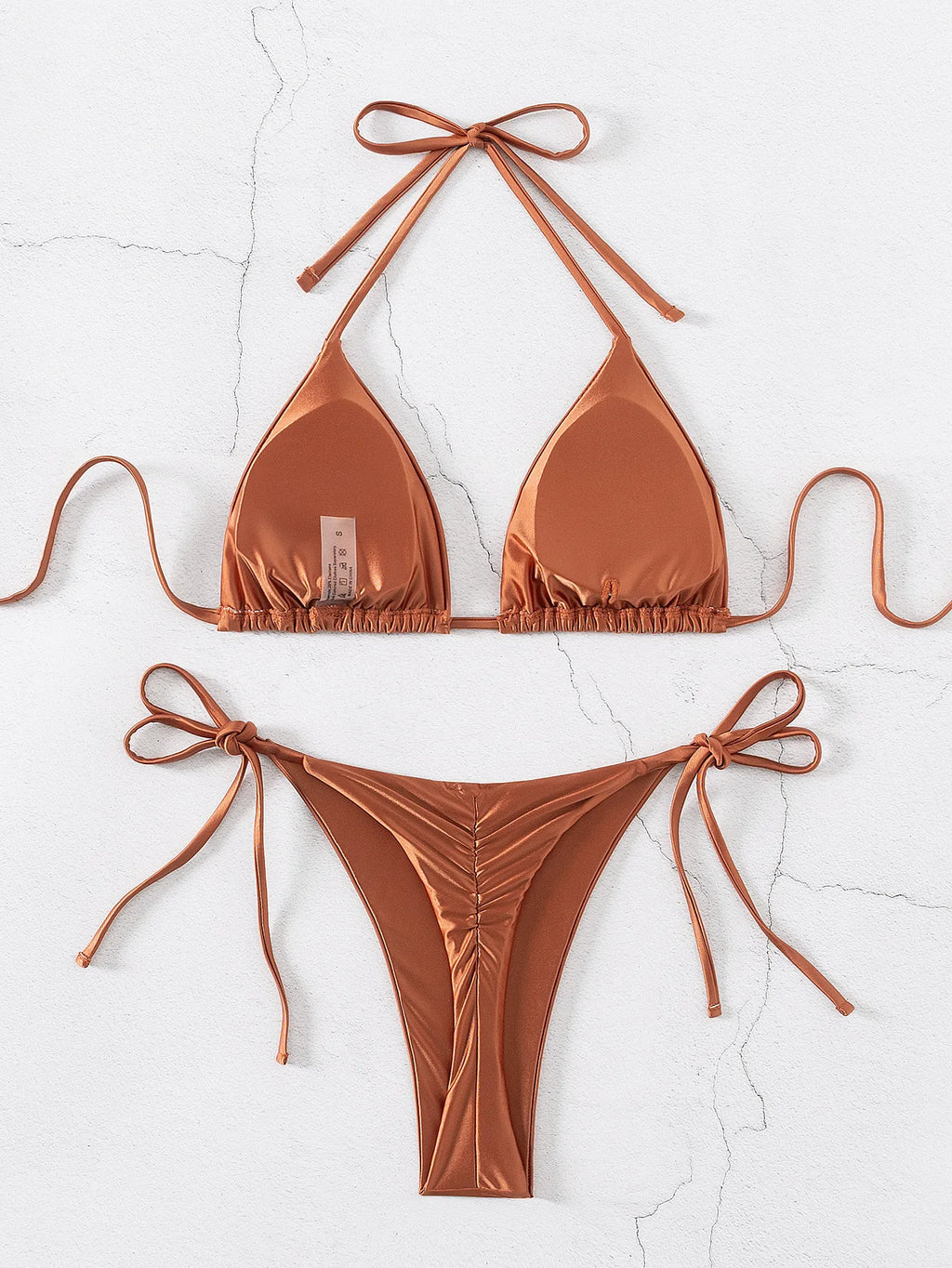 Nuovo Set Bikini Triangolo 2026 - Costume da Bagno Push-Up con Stampa Floreale e Slip Brasiliano