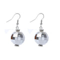 Disco Ball Costume Jewelry Decorations 1970s Silver Mirror Balls Bracelet Earrings 80s Necklace Rave Accessories for Women