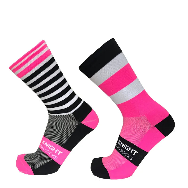 5/10 pairs of men's and women's cycling sports socks randomly mixed breathable sweat absorbing worn externally