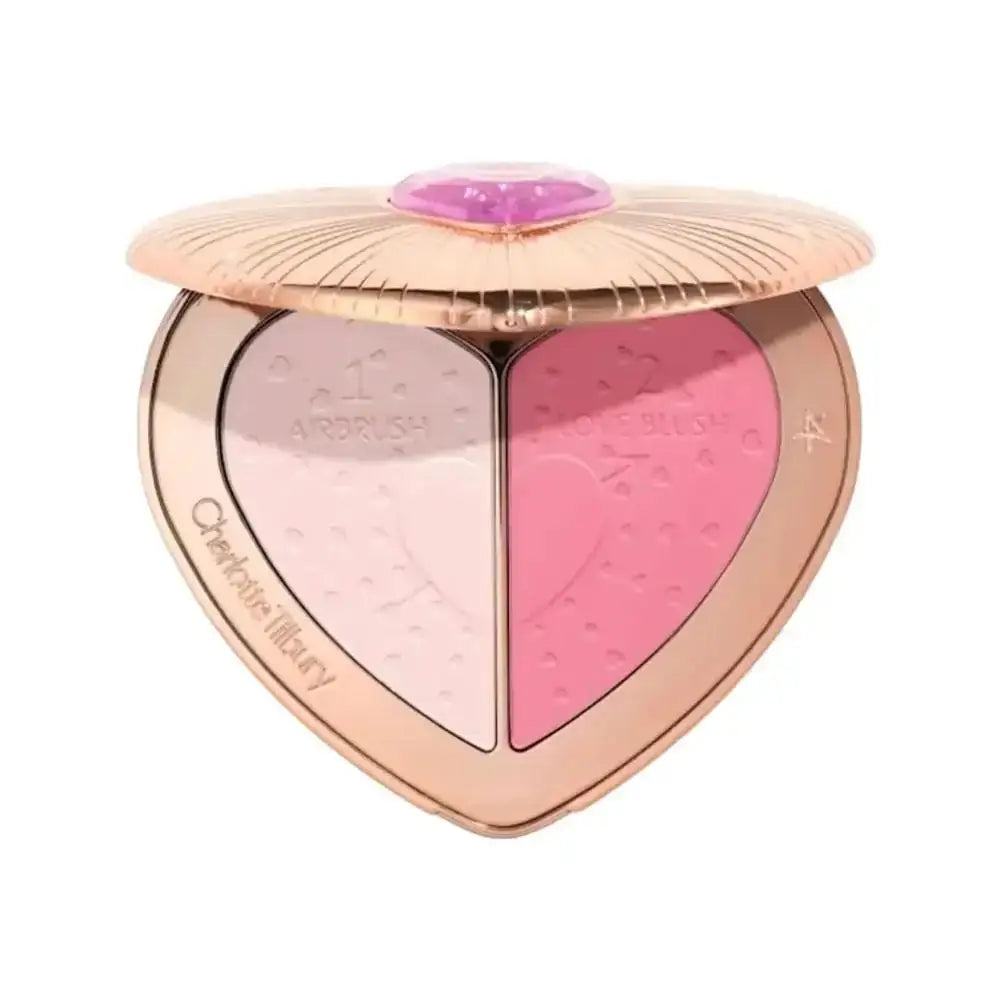 Fard CT Starlight in polvere, illuminante, due colori, delicato, a forma di cuore, cosmetici naturali