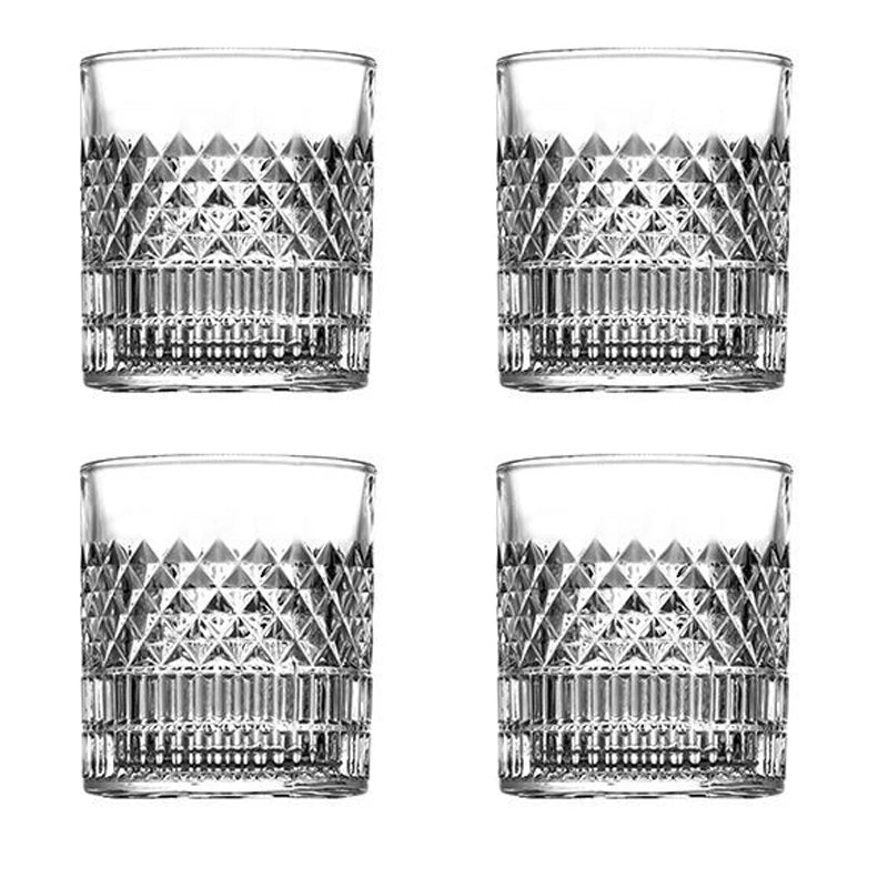 1/2/3/4pcs Tazze 335ml Tazza di whisky trasparente per la festa/casa/bar Bicchiere di cristallo europeo Tazza di vino Tazze all'ingrosso Tazza Bicchiere di birra