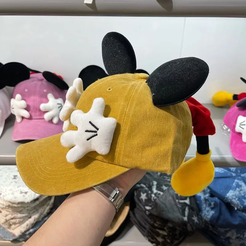 Berretto da Baseball con Orecchie da Topo Ragazze Cartoon Anime Stile Y2K