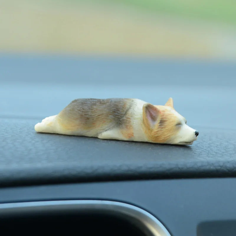 Mini Corgi Car Decoration Resin Crafts Dog Desk Decoration Decoration Simulation Cake Baking Decoration Kawaii Accessories