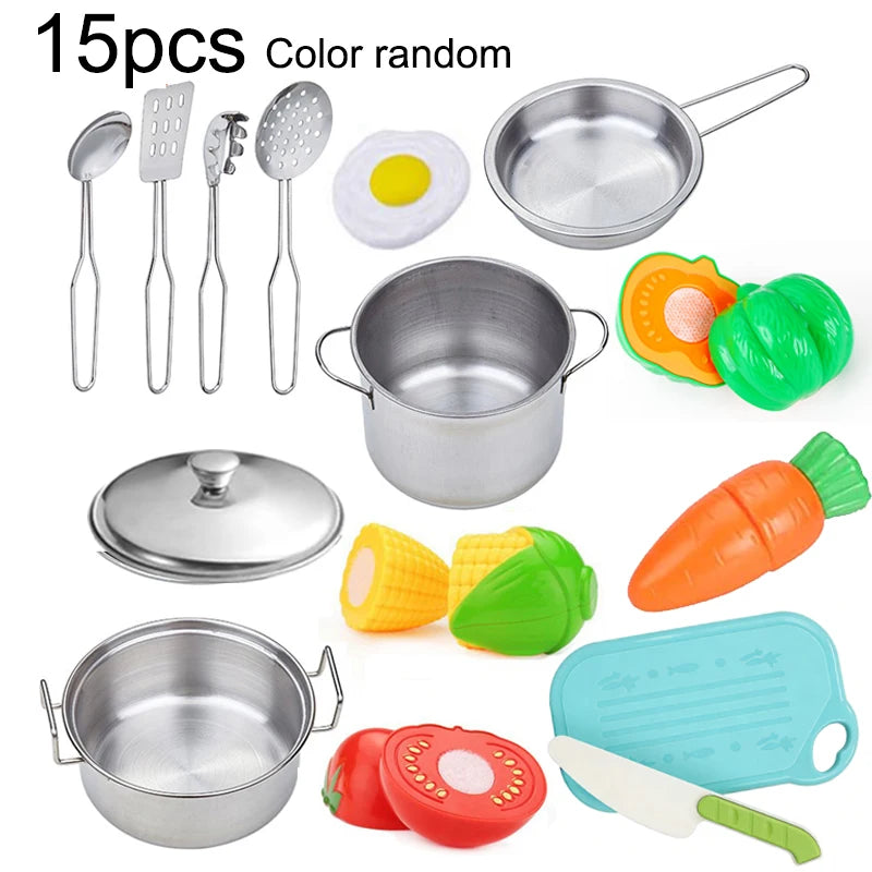 Set da cucina Fai finta di giocare Giocattolo da cucina simulato Set da gioco di ruolo per bambini Set da cucina Regalo educativo per bambini Ragazze Ragazzo