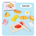 Set da cucina per bambini Simulazione in legno Taglio di frutta Verdura Giocattolo alimentare Fai finta di giocare Giocattoli educativi per bambini