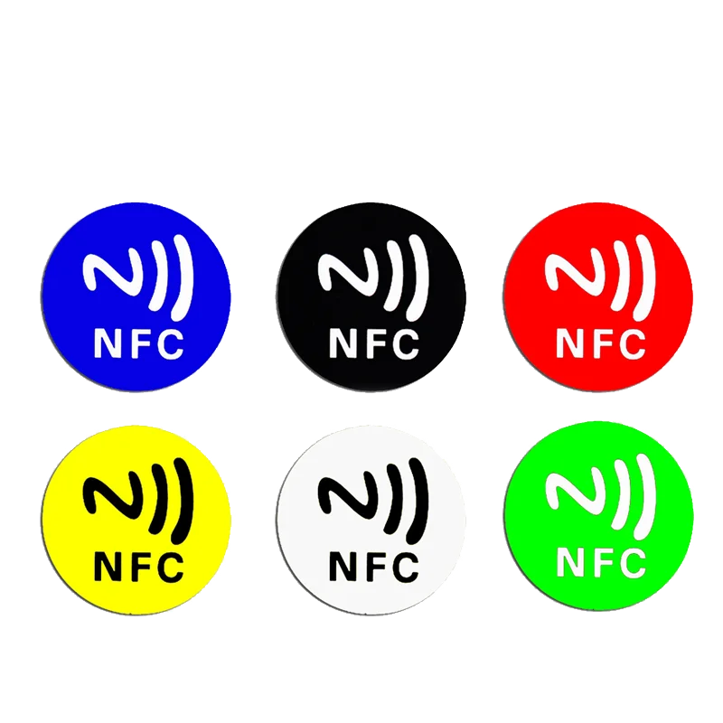 6 pz/lotto Tag NFC Adesivi NFC213 Etichetta Rfid Tag Carta Chiave Adesiva llaveros llavero Token Patrol
