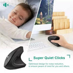 Mouse Verticale Wireless 2,4 GHz Ergonomico DPI 800 1200 1600 6 Pulsanti Per PC