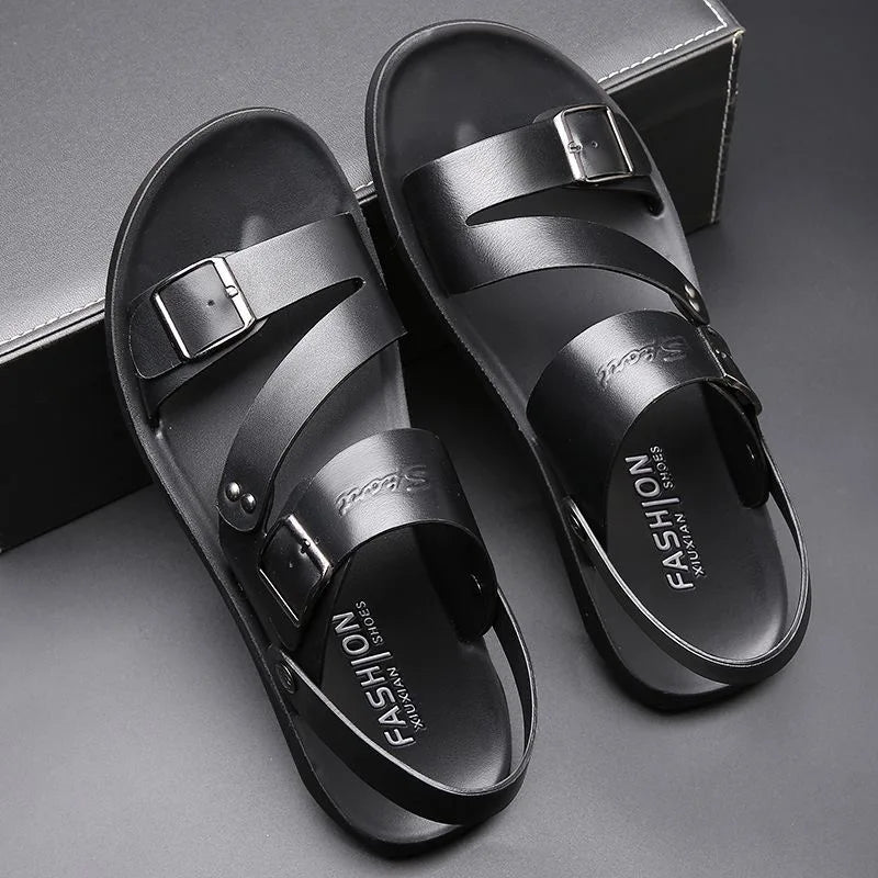 Sandali Estivi da Uomo alla Moda, Comodi per la Spiaggia, Doppio Uso, Slip-On, Suola Morbida Antiscivolo, Trendy - HX2024