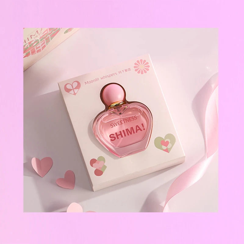 Creative Brand Unisex Heartshaped Perfume Fresh Natural Orange Berry Woody Rose Light Perfume Sweet Girlish Love Fragrance Spray