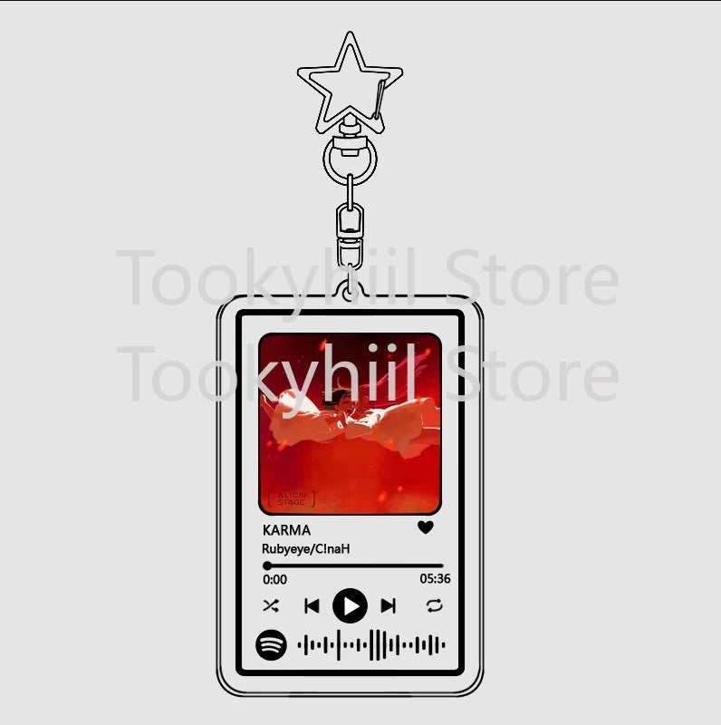 Popolare 26 brani Alien Stage Music Portachiavi Colonna sonora originale LUKA Accessorio per donna Ciondolo per borsa Playlist Codice Keying Fans Regalo