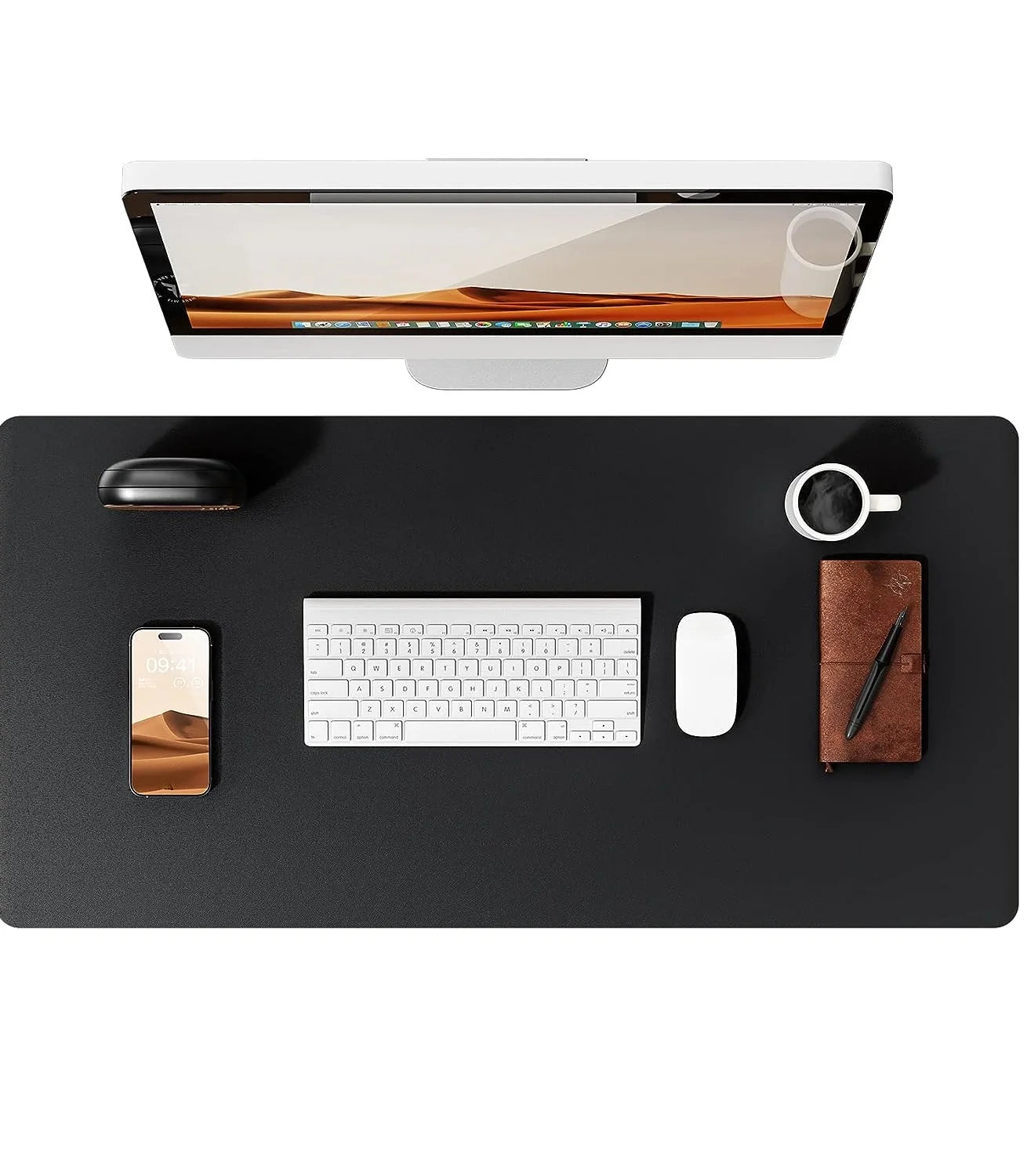 Tappetino Per Mouse Grande In Pelle PU Antiscivolo Per Scrivania E Laptop