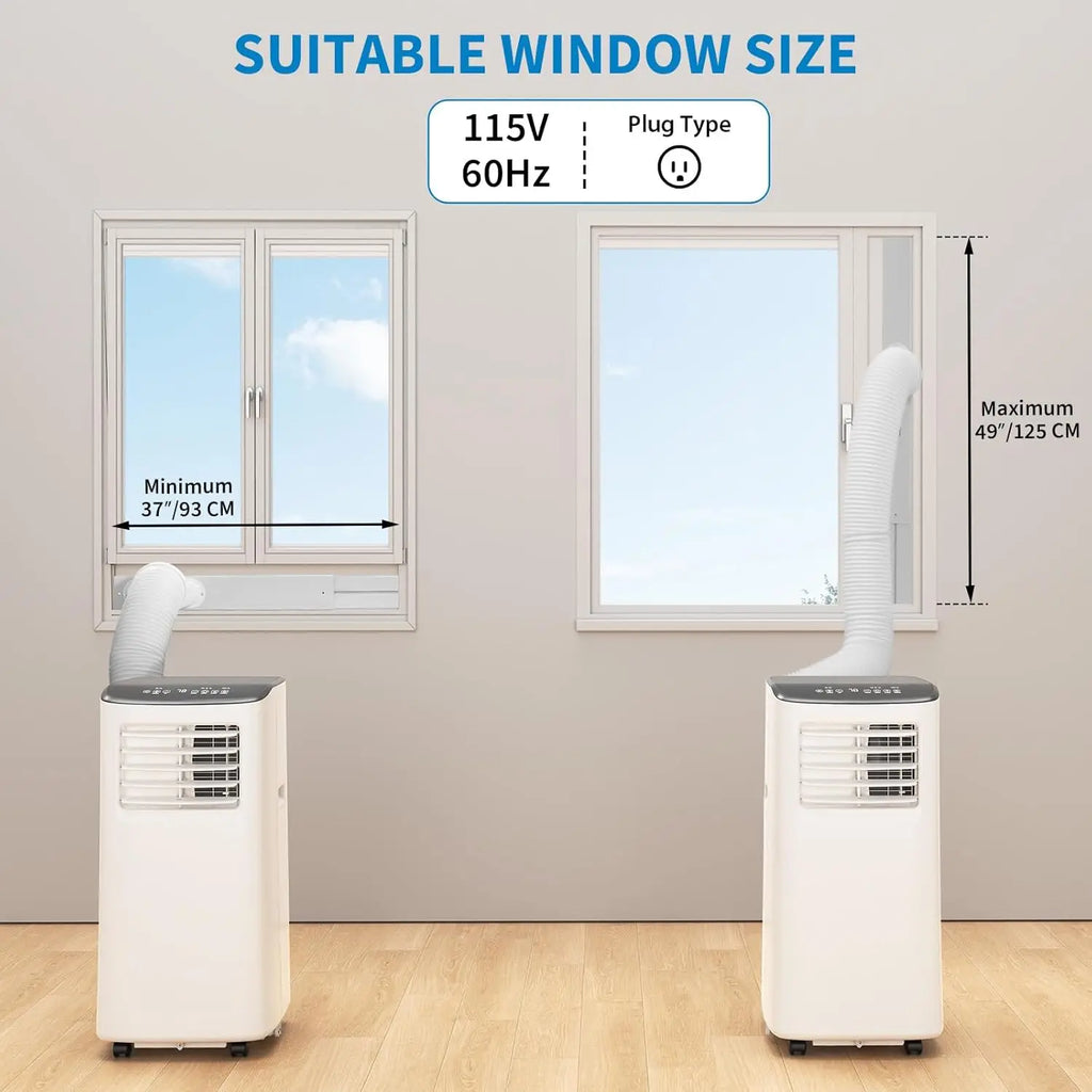Condizionatore d'aria portatile da 8.000 BTU, raffredda fino a 350 piedi quadrati, unità AC portatile 3-IN-1 a risparmio energetico con modalità ventilatore e deumidificatore