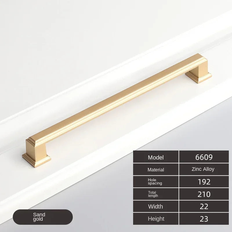 American Style Zinc Alloy Thick Solid Door Handle Drawer Pull Black Gold Wardrobe Cupboard Bedside Table Handle Cabinet Pulls