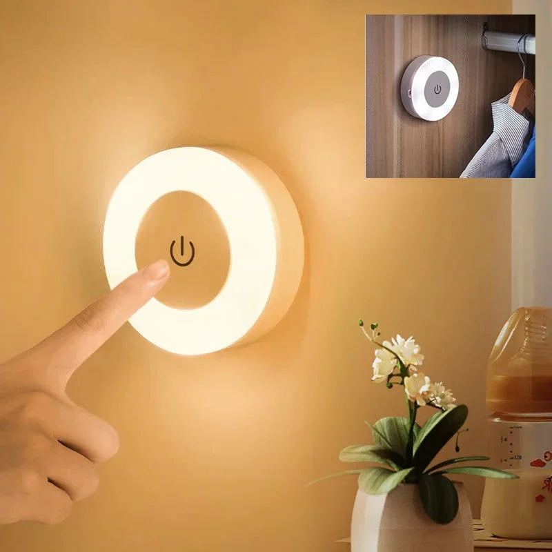 Luce notturna ricaricabile USB portatile a luce LED per illuminazione di soggiorno e camera da letto. Lampade Lampada Decorazioni per la casa Luci decorative