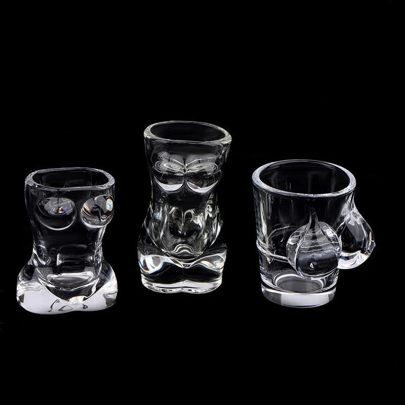 1PC Nuovo Unico Tazza di Birra Divertente Uomini Donne A Forma di Corpo Trasparente Bicchiere di Vino Bar Drinkware Cocktail Tazza di Caffè Succo di Tè