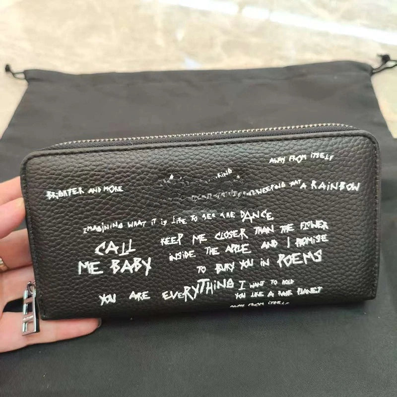 Nuovo Portafoglio da Donna ZV in PU con Catena Metallica, Porta Carte, Pochette in Denim, Portamonete, Portafoglio Piccolo
