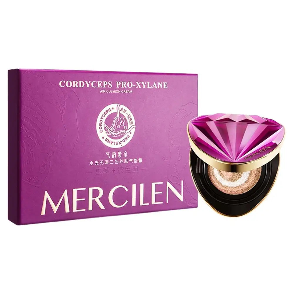1/2 Pezzi 3 Colori Fondotinta Cushion Effetto Pelle Naturale, Correttore, Controllo Olio, Idratante, Crema Isolante, Bellezza, Effetto Pori Rimpiccioliti